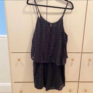 Black crochet romper from Target mossimo size large